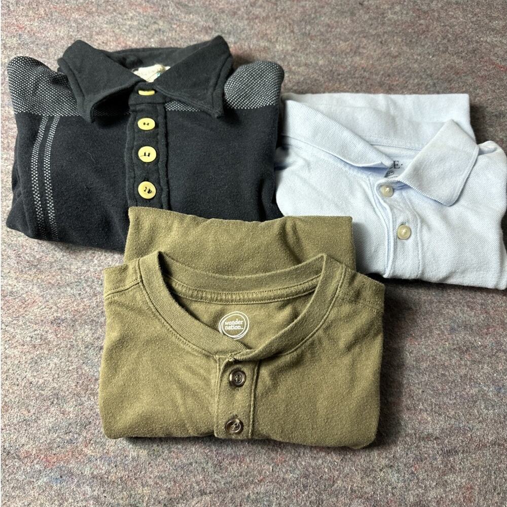 Lot of 3 Kids Boys T-Shirts Polos Size Small Medium 6 7 5 5T
